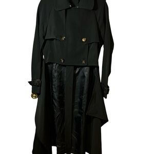 BRAND NEW!!! Fashion Nova Black Double-Breasted CROPPED Trench Coat